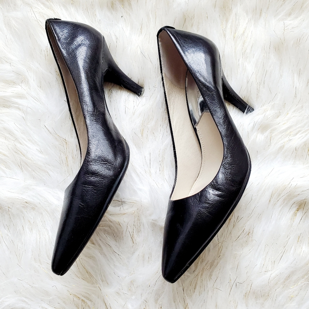 Michael Kors black leather pointy-toe heels - Picture 5 of 8